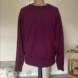 J. Crew Burgundy Crewneck Sweater